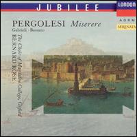 Pergolesi: Miserere - David James (counter tenor); David Purser (trombone); Ilse Wolf (soprano); John Iveson (trombone); Richard Suart (bass);...