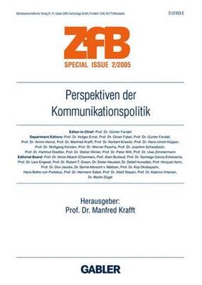 Perspektiven Der Kommunikationspolitik - Krafft, Manfred (Editor)