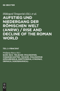 Philosophie, Wissenschaften, Technik. Philosophie (Epikureismus, Skeptizismus, Kynismus, Orphica; Doxographica)