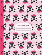 Pirate Girl Skulls and Bones Composition Notebook 5x5 Quad Ruled Paper: 130 Graph Pages 7.44 X 9.69, Graph Paper Journal, School Math Teachers, Students