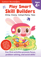 Play Smart Skill Builders Age 4+: Pre-K Activity Workbook with Stickers for Toddlers Ages 4, 5, 6: Build Focus and Pen-Control Skills: Tracing, Mazes, Counting(full Color Pages)