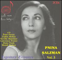 Pnina Salzman, Vol. 3 - Pnina Salzman (piano)