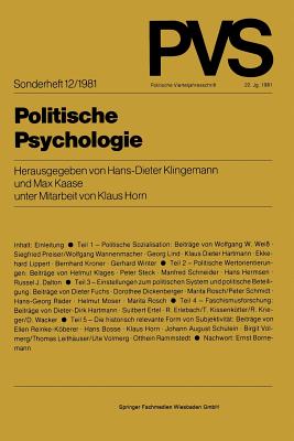 Politische Psychologie - Klingemann, Hans-Dieter, and Kaase, Max (Editor)