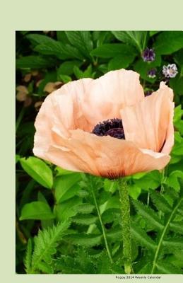 Poppy 2014 Weekly Calendar: 2014 week by week calendar with a cover photo of a peach poppy flower - Rose, K