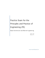 Practice Exam for the Principle and Practice of Engineering (PE) - Naval Architecture