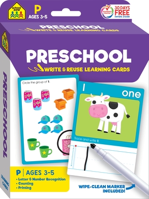 PRESCHOOL WRITE & REUSE LEARNING CARDS - INTERACTIVE FLASH CARDS