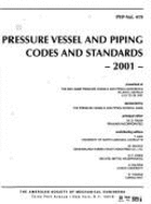 Pressure Vessel and Piping Codes and Standards, 2001: Proceedings