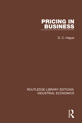 Pricing in Business - Hague, Douglas