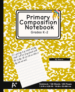 Primary Composition Notebook: School Marble Yellow - K-2nd Grade Composition Journal Pad, for Alphabet Writing Practice, [back to School Essential]