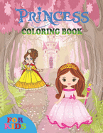 princess coloring book for kids: coloring book perfect gift idea for princess lover kids, girls, women and friends