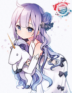 Princess Unicorn Coloring Book: Cute Anime Manga Girl Coloring Book with Magical Fantasy Animals, Cute Princesses Kawaii Anime Style, Female Japanese Cartoons for Relaxation and Fun - Vol3