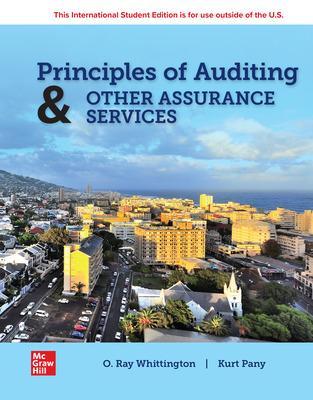 Principles of Auditing & Other Assurance Services ISE - Whittington, Ray, and Pany, Kurt