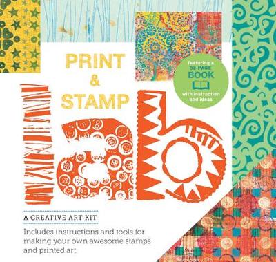 Print and Stamp Lab Kit: A Creative Art Kit, Includes Instruction and Tools for Making Your Own Awesome Stamps and Printed Art Burst: Featuring a 32-Page Book with Instruction and Ideas - Bunkers, Traci