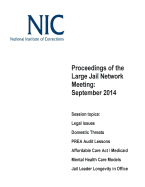 Proceedings of the Large Jail Network Meeting: September 2014