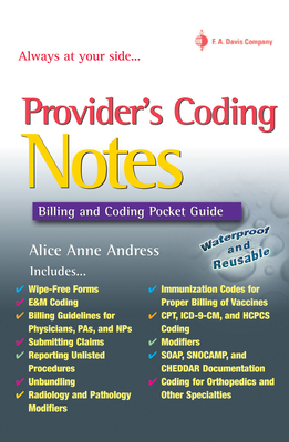 Provider's Coding Notes: Billing & Coding Pocket Guide - Andress, Alice Anne