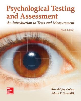 Psychological Testing and Assessment - Cohen, Ronald Jay, and Swerdlik, Mark