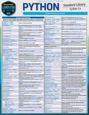 Python Standard Library: A Quickstudy Laminated Reference Guide - Jayne, Berajah, and Nixon