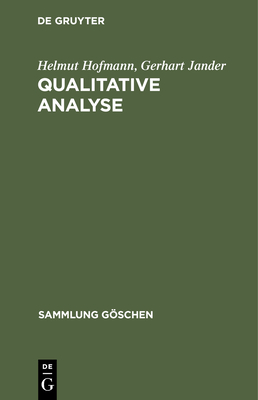 Qualitative Analyse - Hofmann, Helmut, and Jander, Gerhart