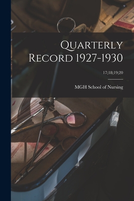 Quarterly Record 1927-1930; 17;18;19;20 - Mgh School of Nursing (Creator)