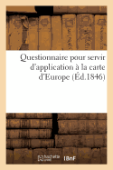 Questionnaire Pour Servir d'Application ? La Carte d'Europe