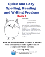 Quick and Easy Spelling, Reading and Writing Program Book 5