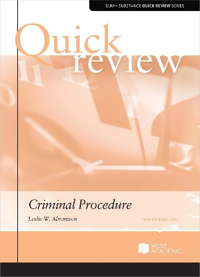 Quick Review of Criminal Procedure - Abramson, Leslie W.