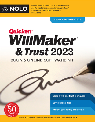 Quicken Willmaker & Trust 2023: Book & Online Software Kit - Nolo, Editors Of