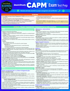 Quickstudy Capm(r) Exam Test Prep: Laminated Reference Guide