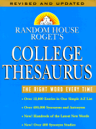 Random House Roget's College Thesaurus: Revised Edition - Random House, and Braham, Carol G, and Flexner, Stuart Berg
