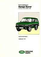 Range Rover Parts Catalog (Rtc 9908cb)