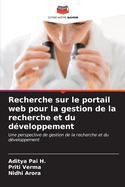 Recherche sur le portail web pour la gestion de la recherche et du d?veloppement