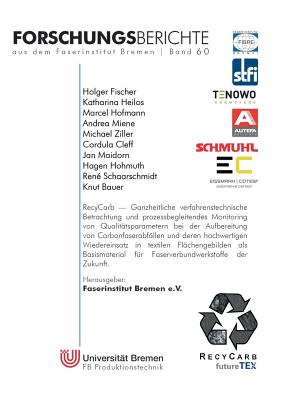 RecyCarb: Ganzheitliche verfahrenstechnische Betrachtung und prozessbegleitendes Monitoring von Qualittsparametern bei der Aufbereitung von Carbonfaserabfllen und deren hochwertigen Wiedereinsatz in textilen Flchengebilden als Basismaterial fr... - Fischer, Holger, and Heilos, Katharina, and Hofmann, Marcel