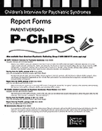 Report Forms for P-ChIPS