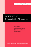 Research in Afroasiatic Grammar: Papers from the Third Conference on Afroasiatic Languages, Sophia Antipolis, 1996