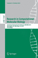 Research in Computational Molecular Biology: 23rd Annual International Conference, RECOMB 2019, Washington, DC, USA, May 5-8, 2019, Proceedings