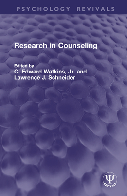 Research in Counseling - Watkins Jr, C Edward (Editor), and Schneider, Lawrence J (Editor)