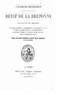 Retif de La Bretonne, Sa Vie Et Ses Amours