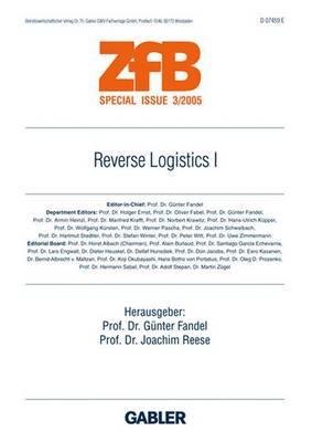 Reverse Logistics I - Fandel, G?nter (Editor), and Reese, Joachim (Editor)