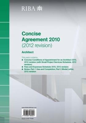 Riba Concise Agreement 2010 (2012 Revision): Architect - Riba