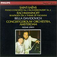Saint-Sans: Piano Concerto No. 2; Rachmaninoff: Rhapsody on a Theme of Paganini - Bella Davidovich (piano); Royal Concertgebouw Orchestra; Neeme Jrvi (conductor)