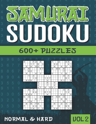 Samurai Sudoku: Sudoku Book for Adults with 600+ 5 in 1 Sudoku - Normal and Hard - Vol 2 - Books, Visupuzzle