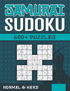 Samurai Sudoku: Sudoku Book for Adults with 600+ 5 in 1 Sudoku - Normal and Hard - Vol 4