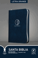 Santa Biblia Ntv, Edicin Zper Con Referencias, Letra Grande (Sentipiel, Azul, ndice)