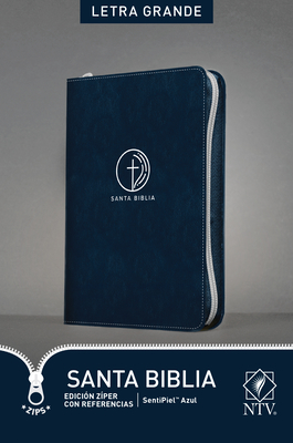Santa Biblia Ntv, Edici?n Z?per Con Referencias, Letra Grande (Sentipiel, Azul, ?ndice) - Tyndale (Creator)