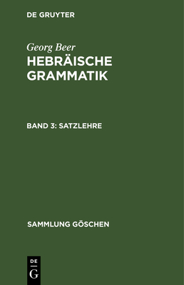 Satzlehre - Beer, Georg