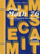 Saxon Math 7/6: Teacher Edition 2002 - Various, and Saxon Publishers (Prepared for publication by)