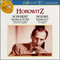 Schubert: Sonata in B-flat; Mozart Sonata in F - Vladimir Horowitz (piano)