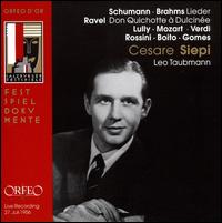 Schumann, Brahms: Lieder; Ravel: Don Quichotte  Dulcine - Cesare Siepi (bass); Leo Taubman (piano)