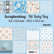Scrapbooking Kit Baby Boy 8,5 X 8,5 Inch - 20,5 X 20,5 CM