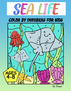 Sea Life Color by Number for Kids Ages 4-8